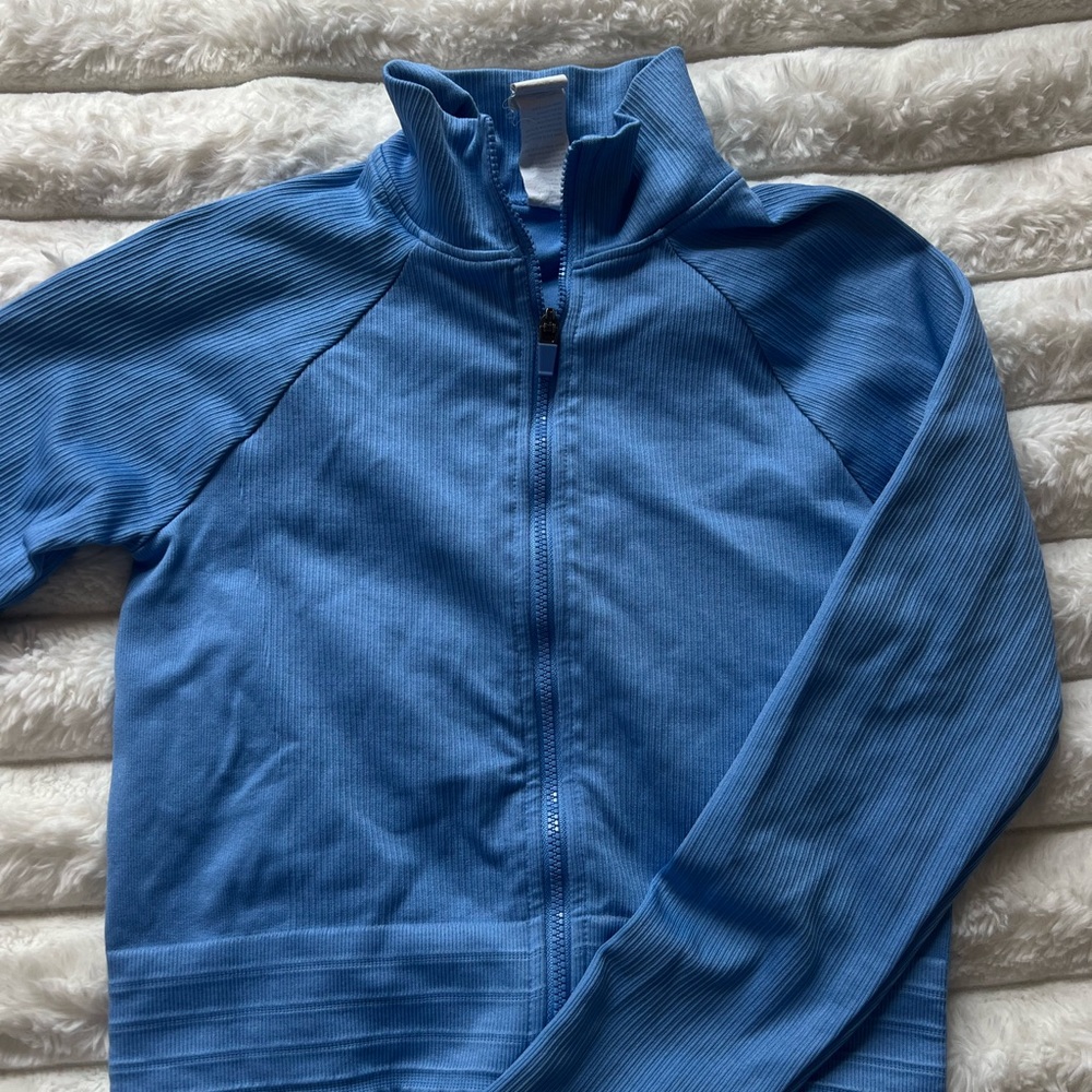 Blue fabletics Zip-Up Jacket